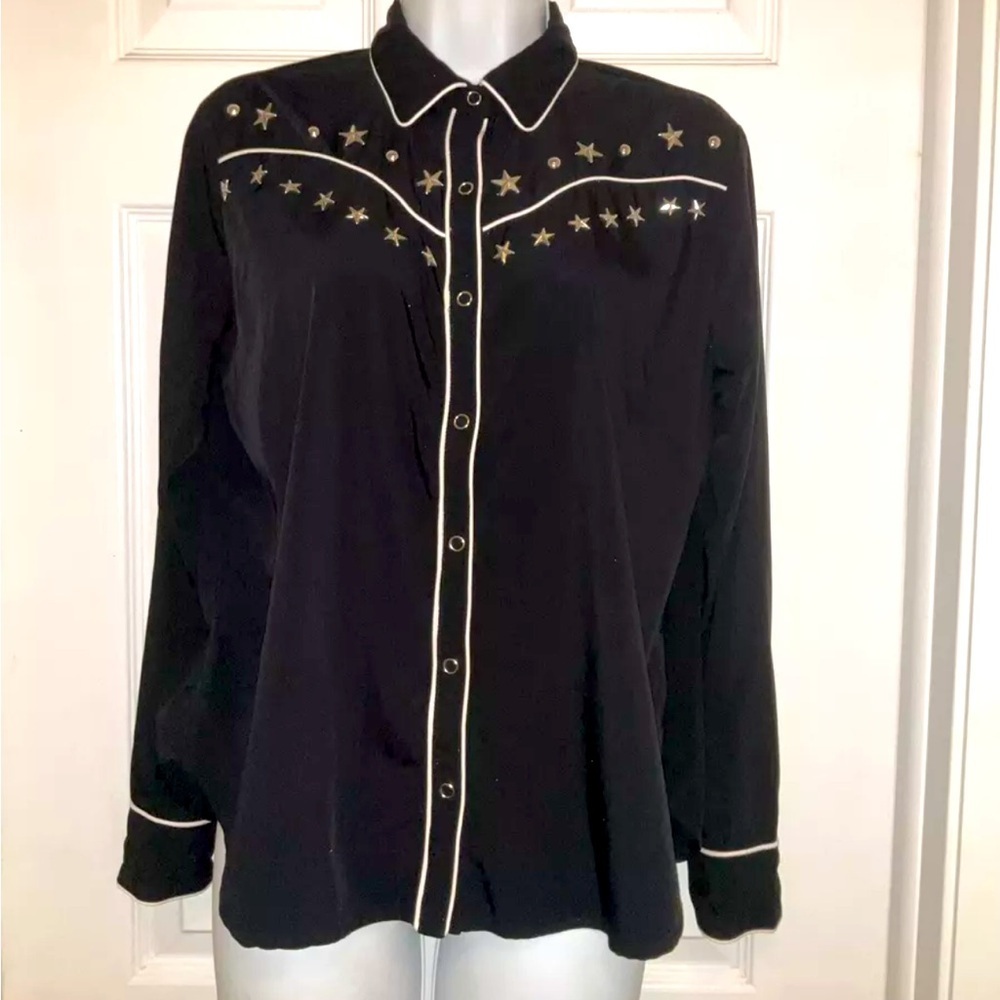 K Too Women’s Western Button Up Top Size M‎